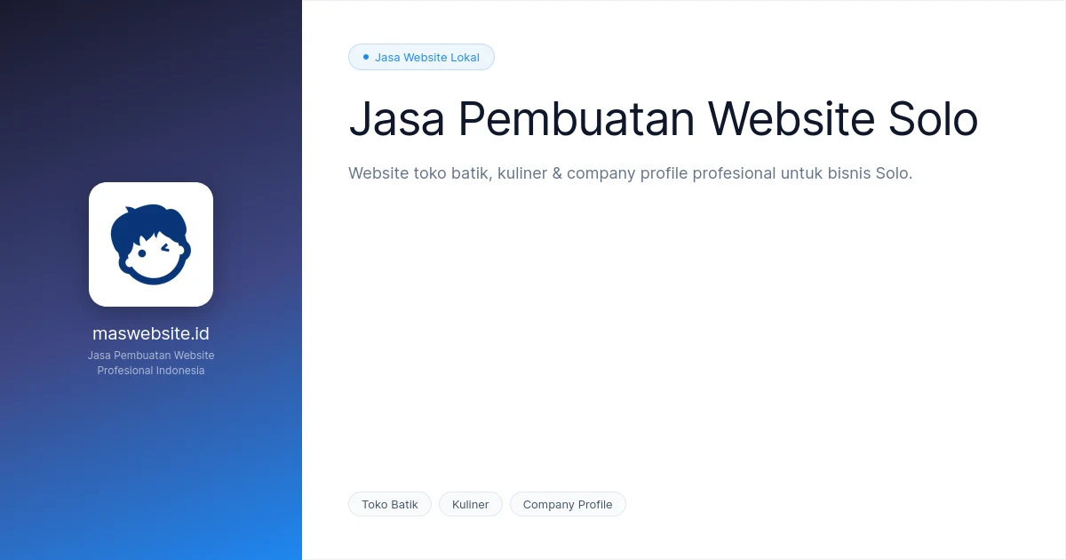Jasa Pembuatan Website Solo | Toko Online & Ecommerce Profesional