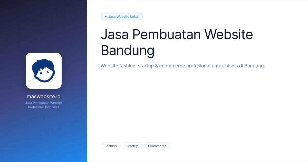 Jasa Pembuatan Website Bandung | Toko Online & Ecommerce Profesional