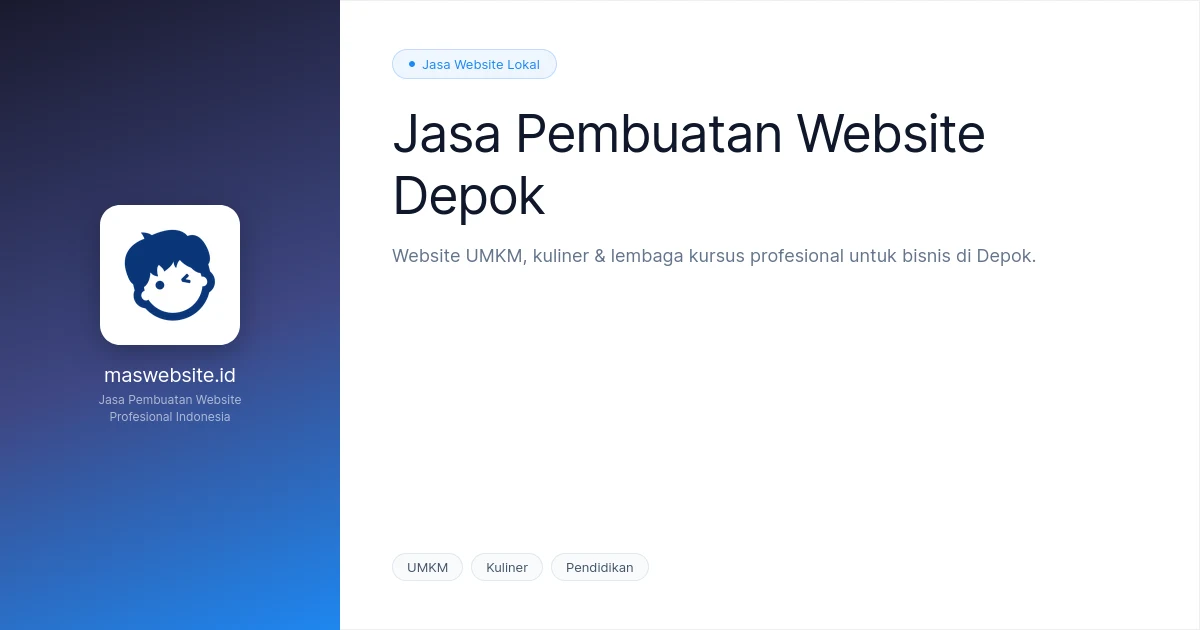 Jasa Pembuatan Website Depok | Toko Online & Ecommerce Profesional