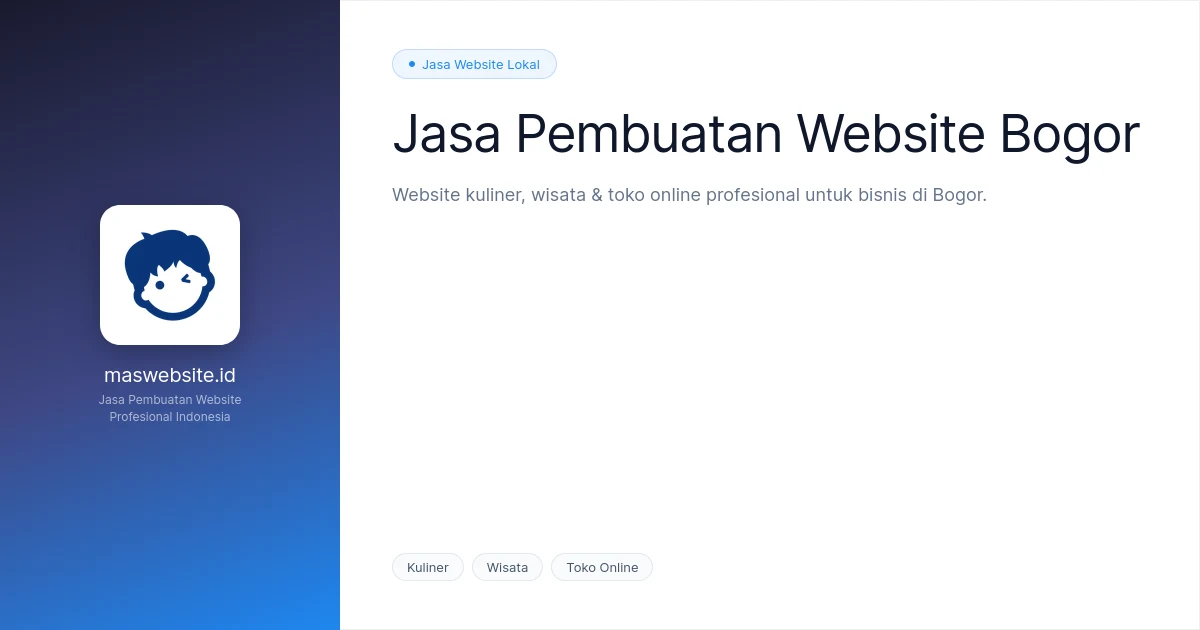 Jasa Pembuatan Website Bogor | Toko Online & Ecommerce Profesional