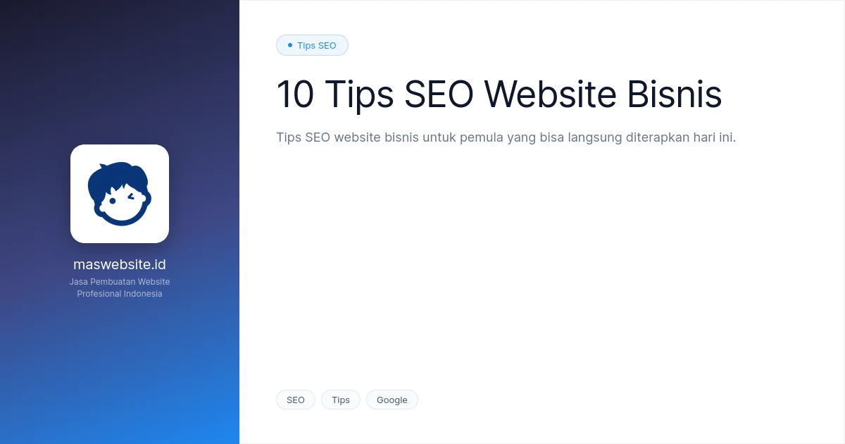 10 Tips SEO Website Bisnis untuk Pemula yang Bisa Langsung Diterapkan