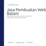 Jasa Pembuatan Website Batam | Toko Online & Ecommerce Profesional