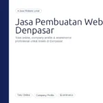 Jasa Pembuatan Website Denpasar | Toko Online & Ecommerce Profesional